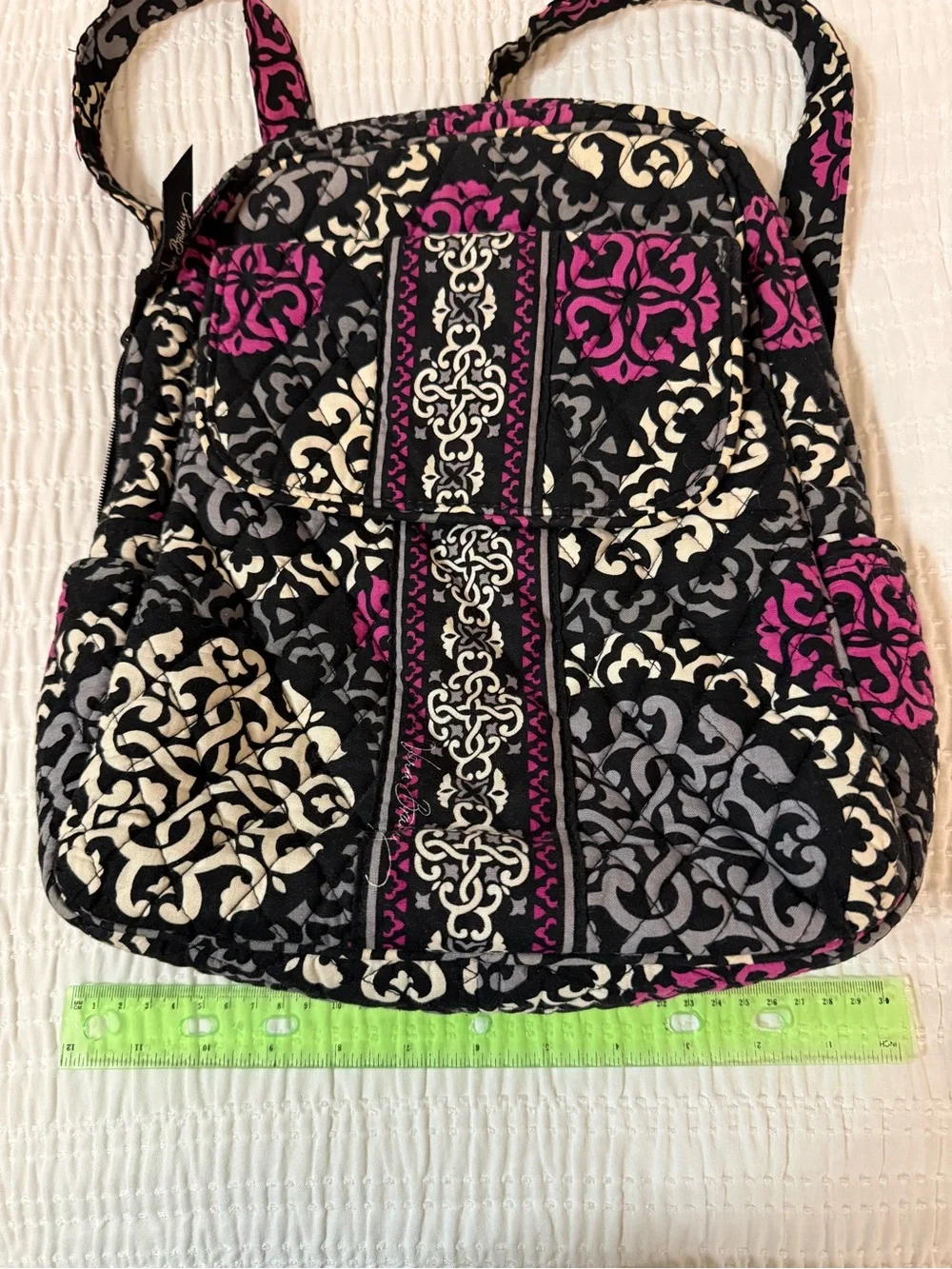 Vera Bradley Quilted Backpack - Canterbury Magenta